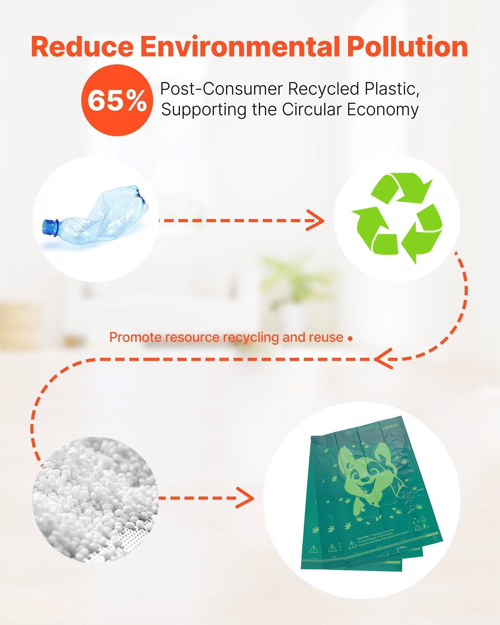 270 Pcs Lavender Scented Biodegradable Waste Bags + Refillable Bag Dispenser for Dog Waste Pets Possessions