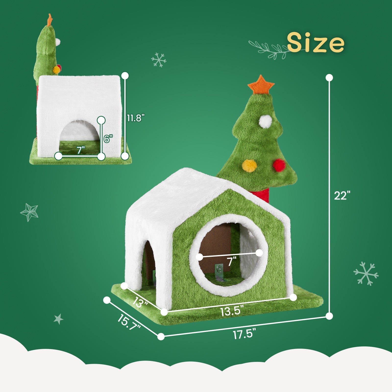 Christmas Tree Cat House and Climbing Frame Pets Possessions