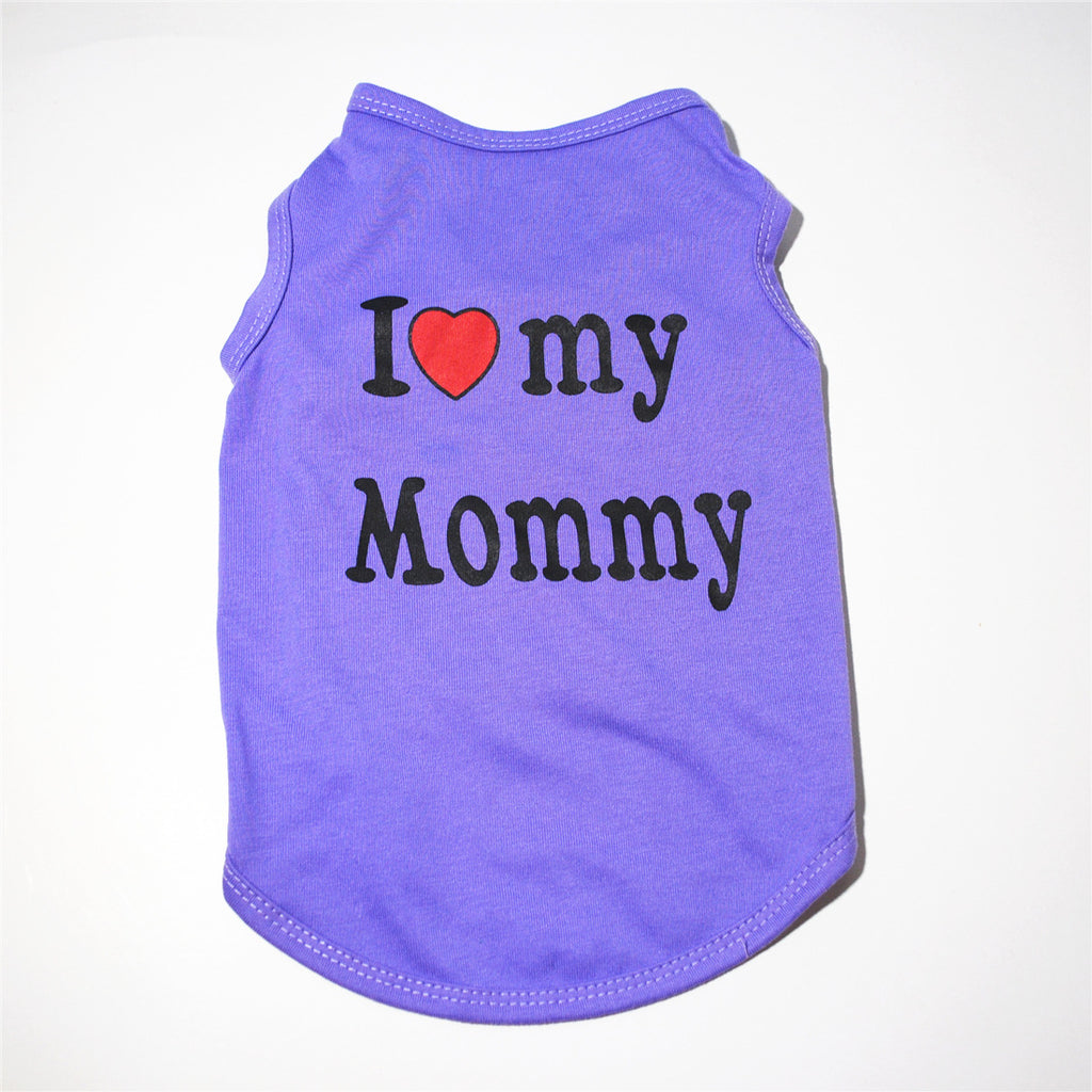 Pet Parent Favs,I Love my Daddy, Love Mommy Shirt for Cats & Dogs