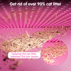 Pink Double Layer Rice Shaped Cat Litter Pad Pets Possessions