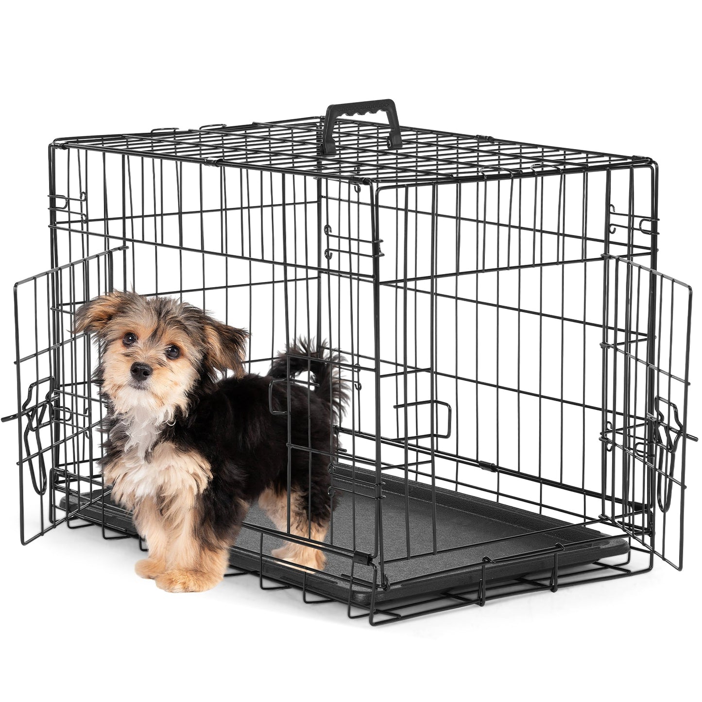 Durable Dog Crate with 2 Doors Pets Possessions LLC