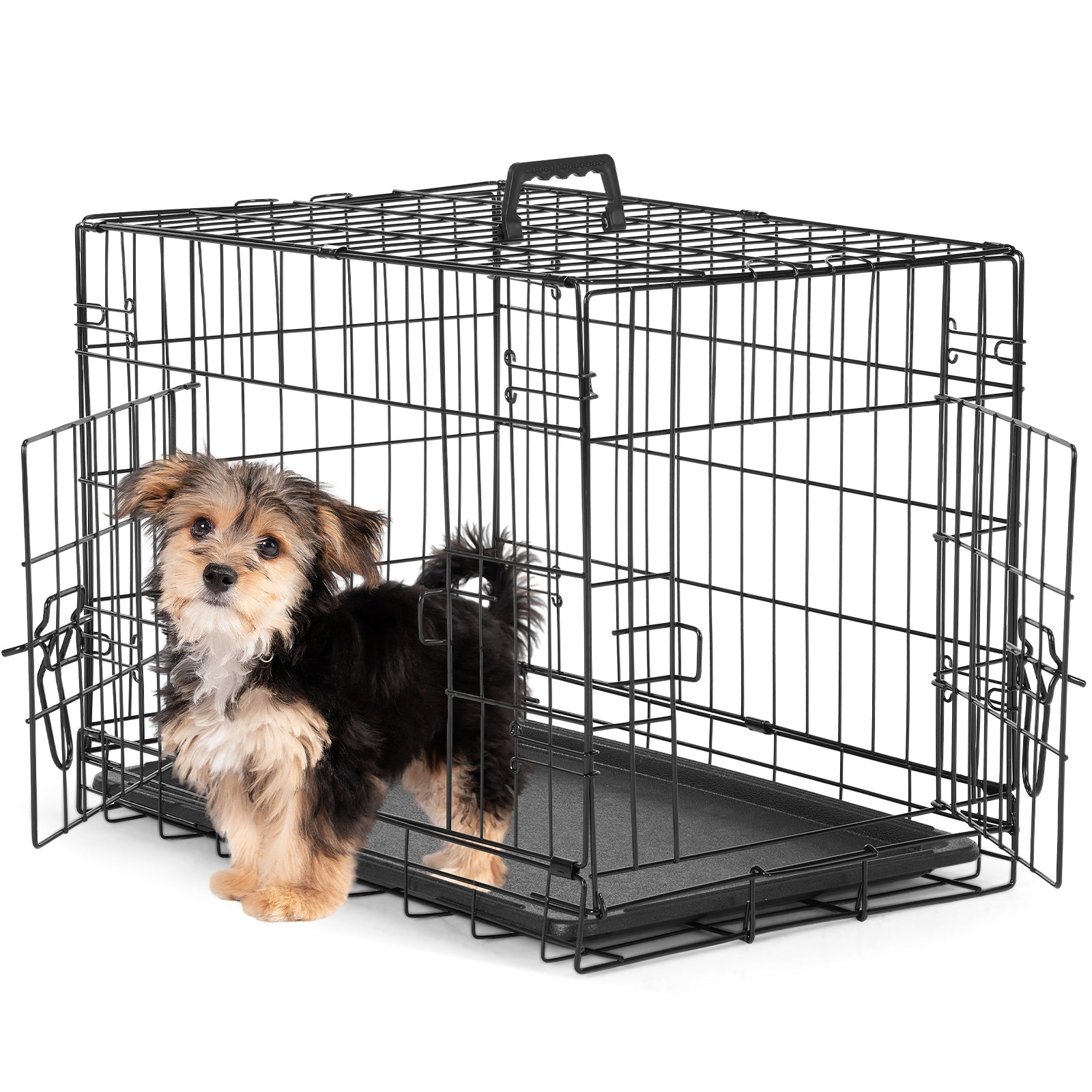 Durable Dog Crate with 2 Doors Pets Possessions LLC