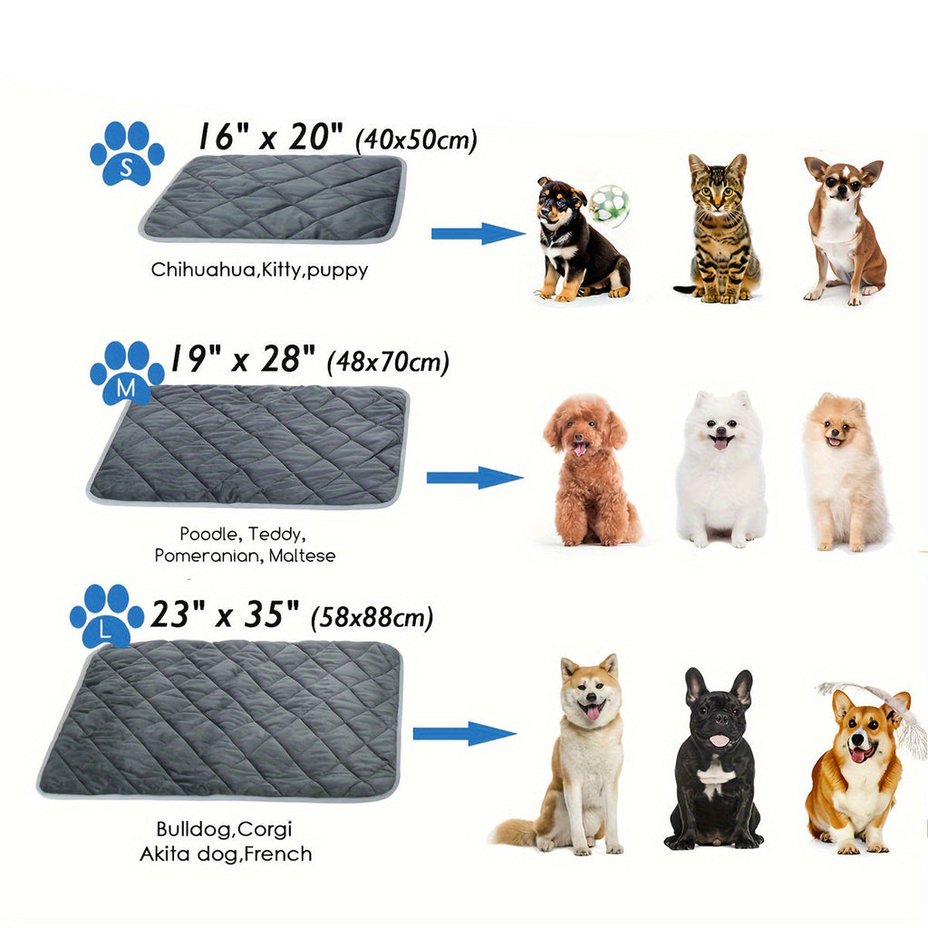 Non-Slip Warm Thermal Self-Heating Mat for Cats & Dogs (Easy Cleaning) Pets Possessions