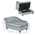 Paw Hut Luxury Modern Gray Sofa Bed with Hidden Storage for Cats & Dogs Pets Possessions