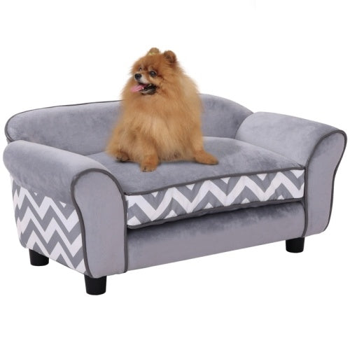 PawHut Sofa Bed with Wooden Frame Universal for Cats & Dogs Pets Possessions
