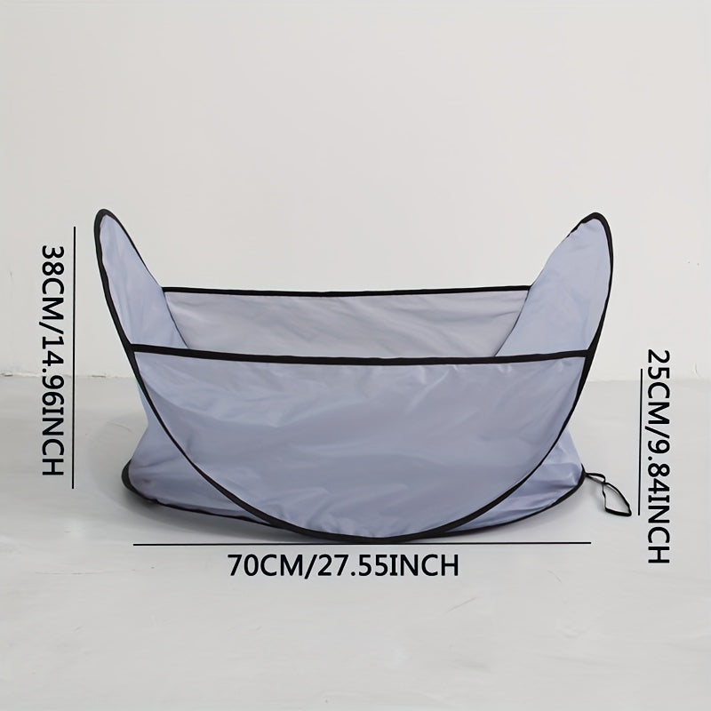 2-in-1 Waterproof Hair Catcher Tent with Adjustable Barbering Cape for Bathing and Easy Pet Grooming for Dogs & Cats Pets Possessions