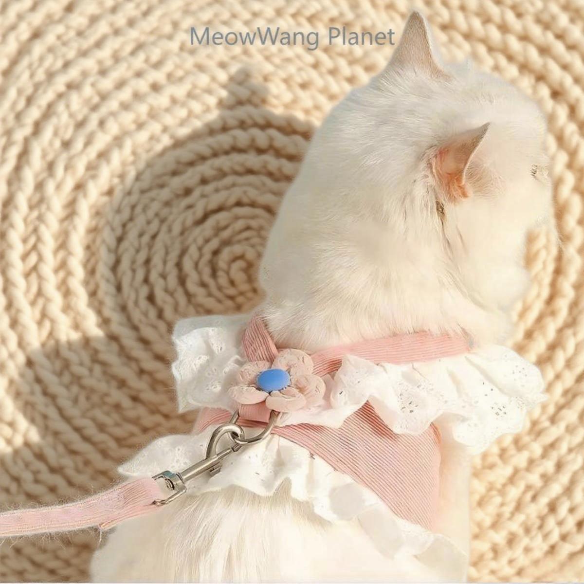 Beautiful Flower Harness + Leash Set for Cats & Dogs Pets Possessions