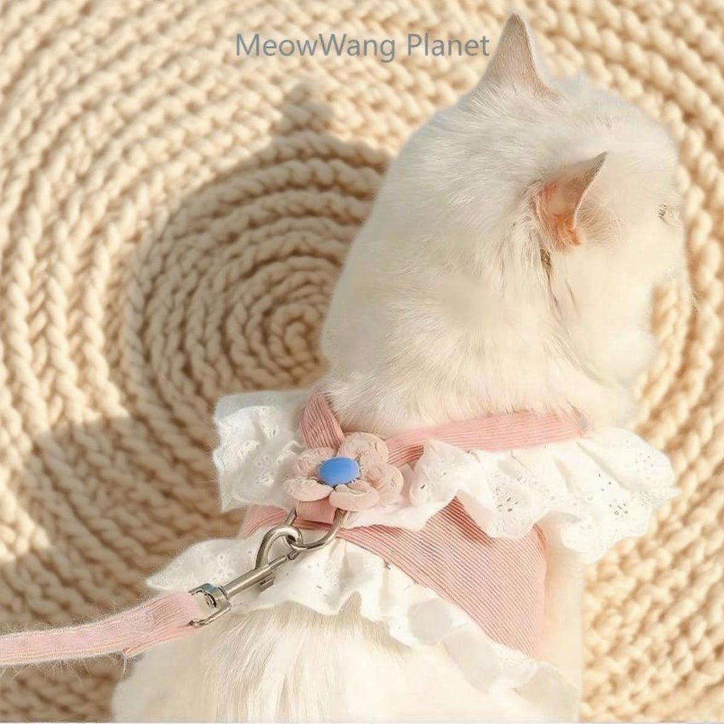 Beautiful Flower Harness + Leash Set for Cats & Dogs Pets Possessions