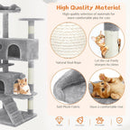 54” Multi-level Cat Tower with Sisal Grab Post Pets Possessions