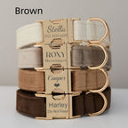 Multiple Color Velvet Customizable Dog Collar +Leash Set with Bow Pets Possessions