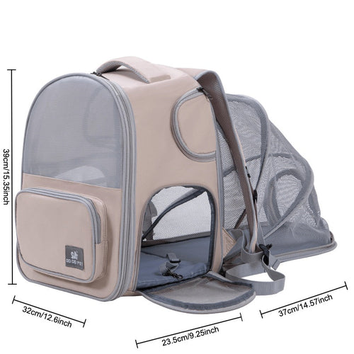 2-in-1 Adventure-Ready, Large Expandable Carrier & Backpack for Cats & Dogs Pets Possessions