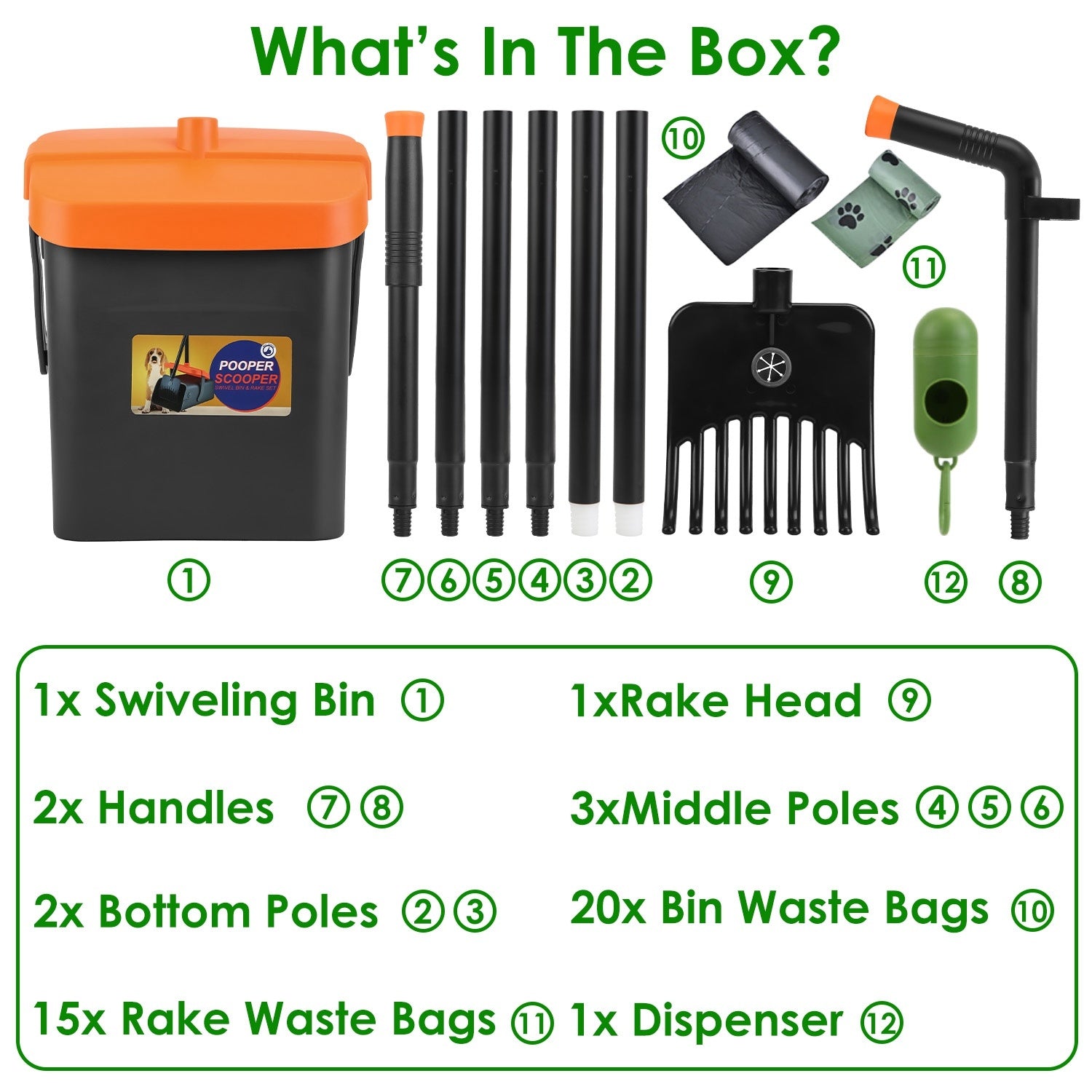 5 Pc Pooper Scooper Kit for Dog Waste Pets Possessions