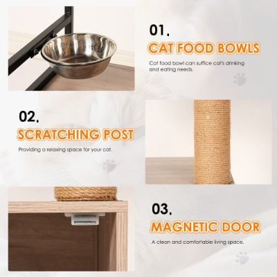 Roomy All In One Cat Tower with Litter Box Enclosure Pets Possessions
