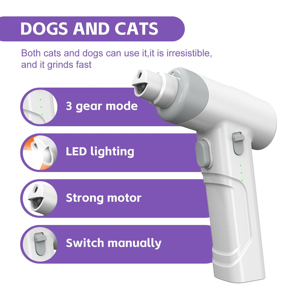 Safety Guard USB Rechargeable Quick Sensor Trimmers with LED Lights for Cats & Dogs Pets Possessions