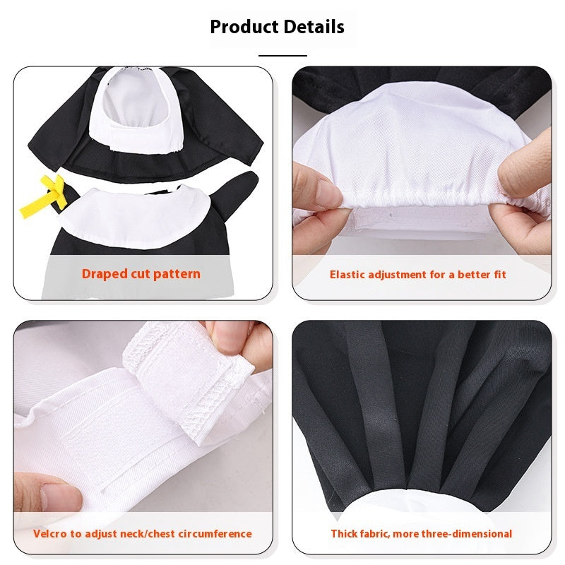 Blessed Paws Nun Costume for Cats & Dogs Pets Possessions LLC