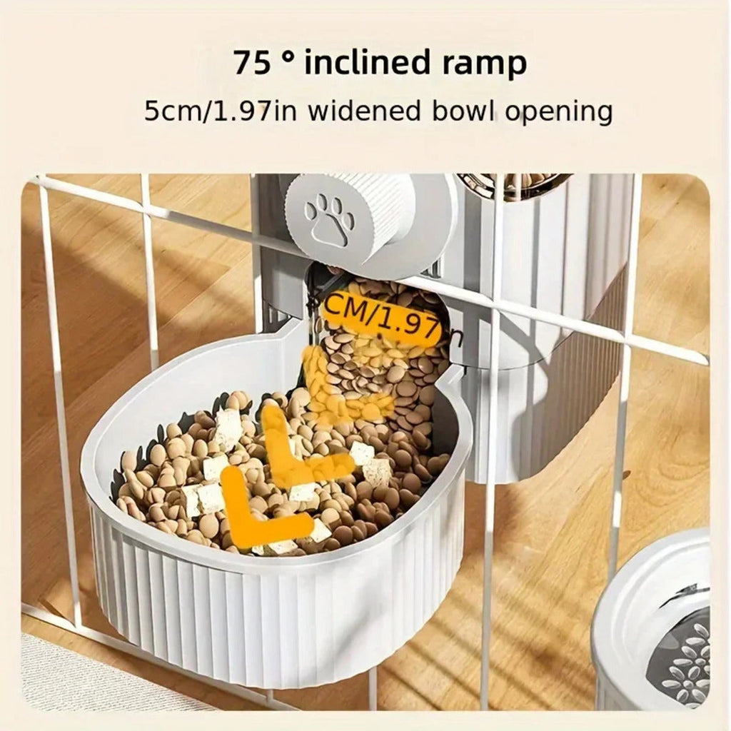Automatic Water + Food Dispensers for Cats & Dogs (Attachable to Kennel) Pets Possessions