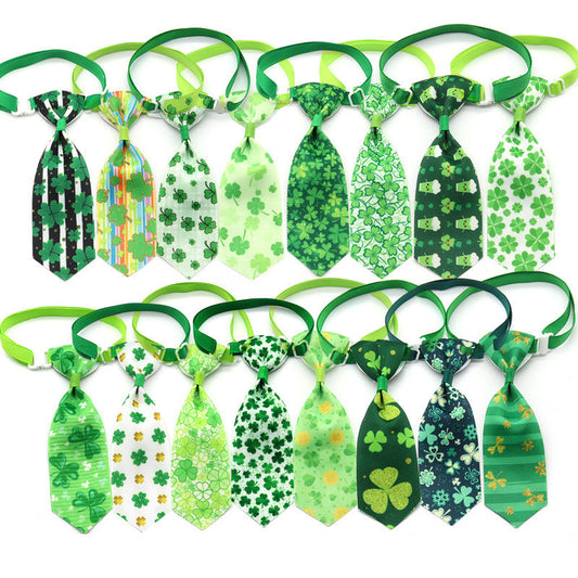 Beautiful St. Patrick's Day Four-leaf Clover Bow Ties Pets Possessions LLC