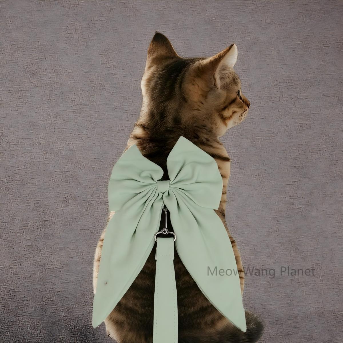 Elegant Bow Harness + Leash Set for Cats & Small Dogs Pets Possessions