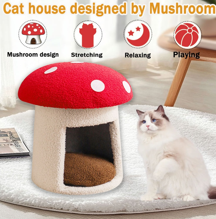 Creative Umbrella Mushroom Cove for Cats & Dogs Pets Possessions