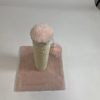 Pink Cat Climbing Frame and Scratching Post with Toy for Cat Stimulation Pets Possessions