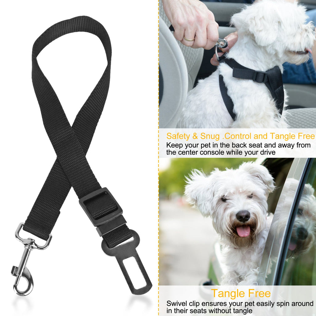 2Pcs Pet Safety Adjustable Seat Belt for Vehicle Pets Possessions