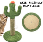 Cactus Cat Climbing Scratching Post with Natural Sisal Pets Possessions