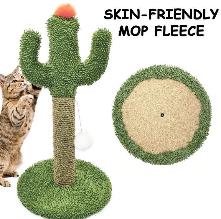 Cactus Cat Climbing Scratching Post with Natural Sisal Pets Possessions