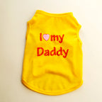Pet Parent Favs,I Love my Daddy, Love Mommy Shirt for Cats & Dogs