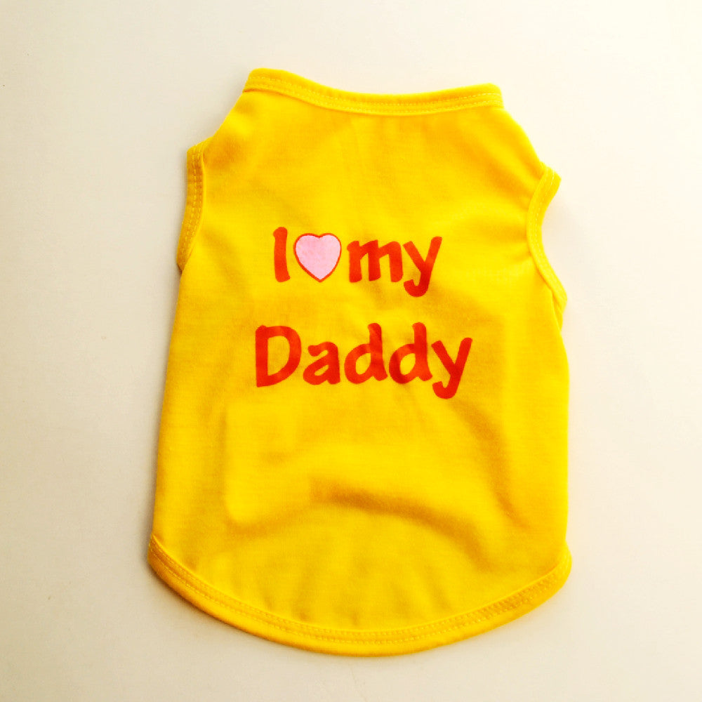 Pet Parent Favs,I Love my Daddy, Love Mommy Shirt for Cats & Dogs