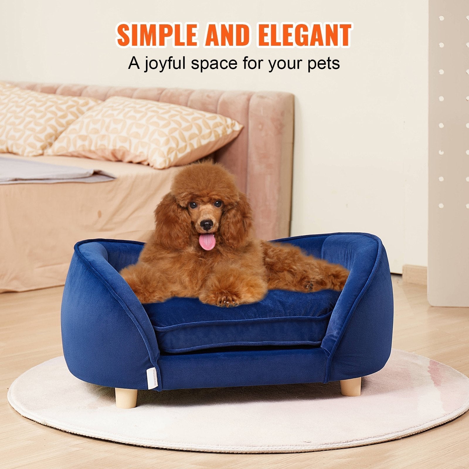 VEVOR Luxury Sofa Bed for Cats & Dogs up to 81 Lbs. Pets Possessions