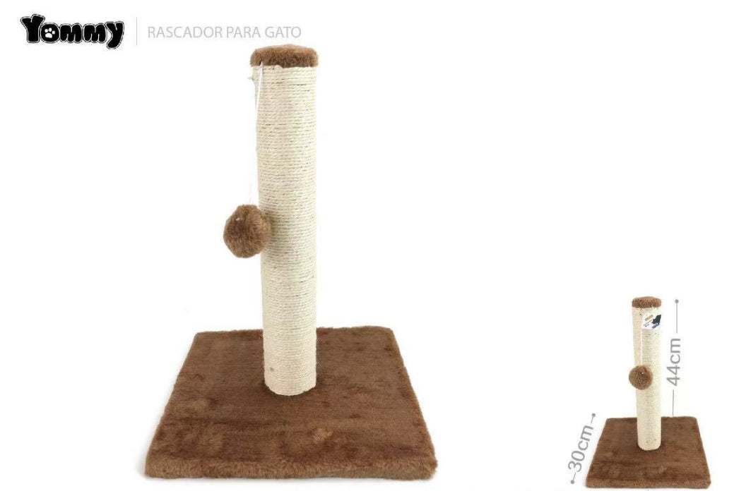 Beautiful Brown Cat Climbing Frame & scratching Post with Swinging Toy for Cat Stimulation Pets Possessions