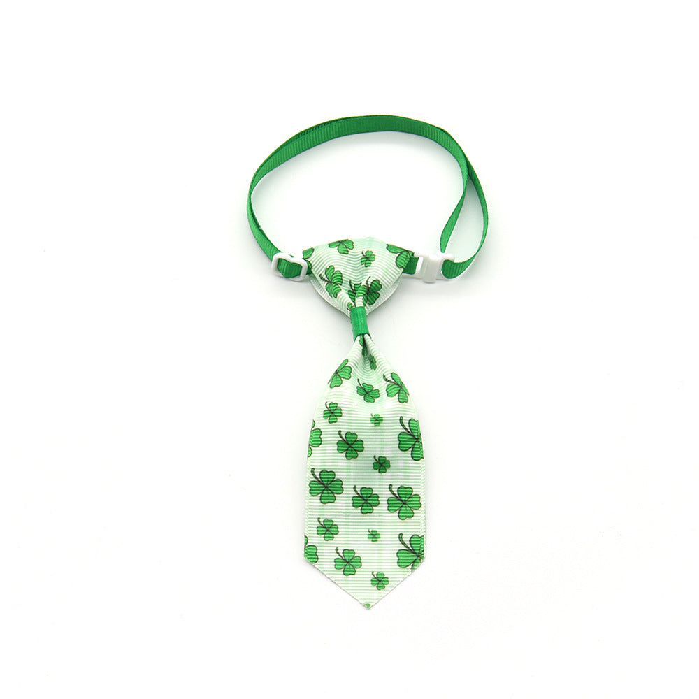 Beautiful St. Patrick's Day Four-leaf Clover Bow Ties Pets Possessions LLC