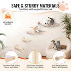 4 Pcs VEVOR Cat Wall Shelves Set Pets Possessions