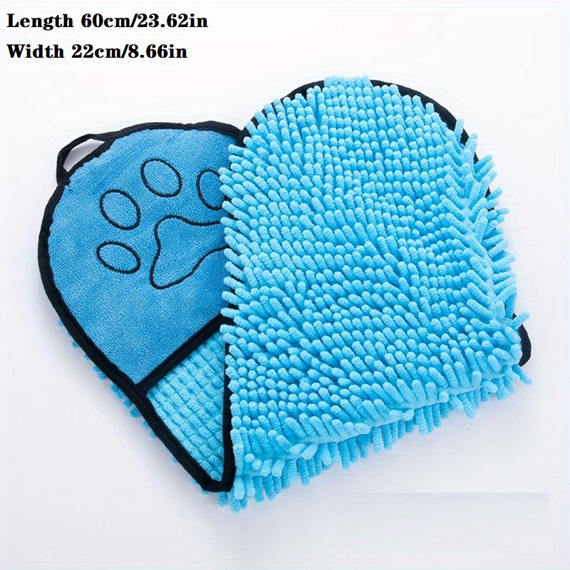 Absorbent Microfiber Quick Drying Towel with Hand Pockets for Cats & Dogs Pets Possessions