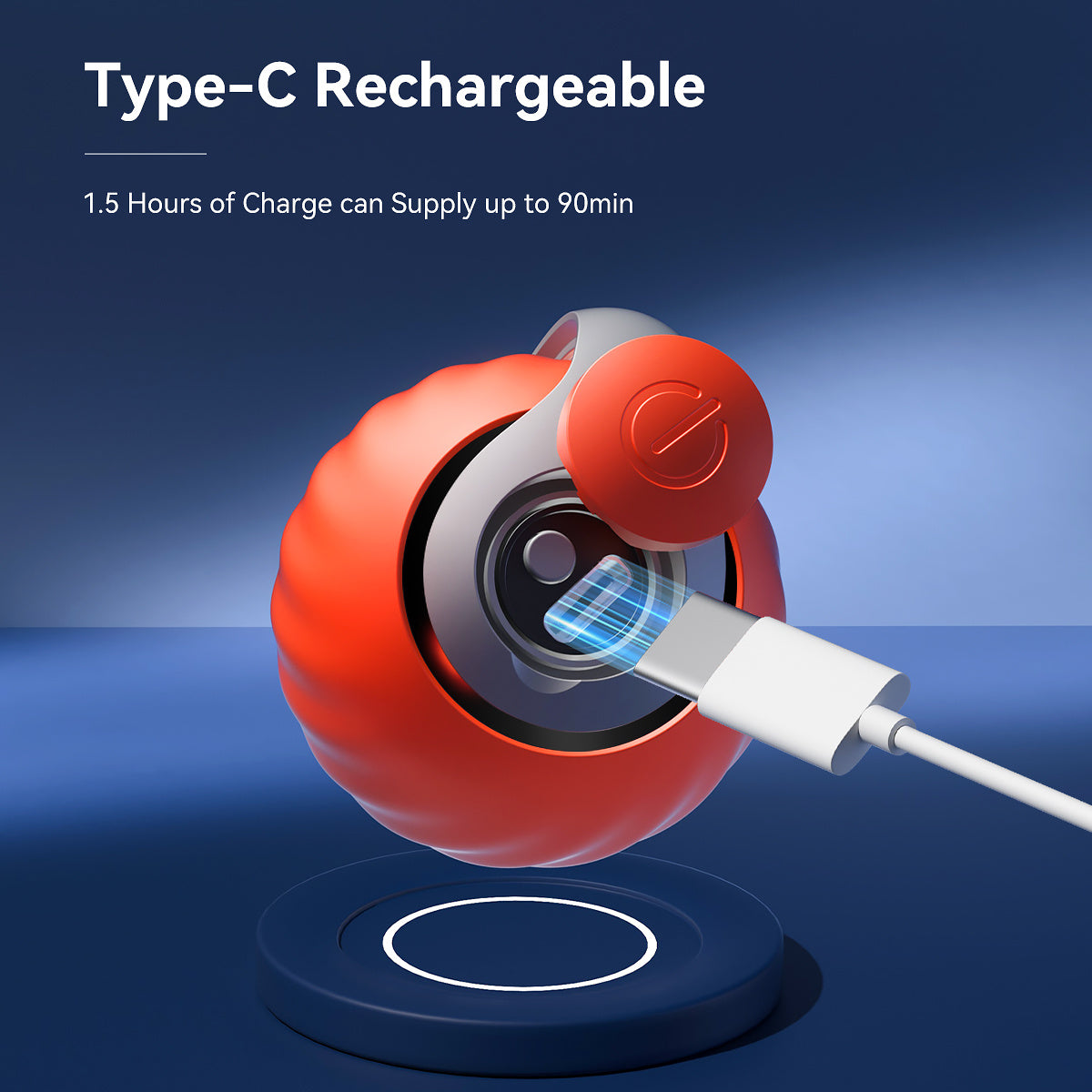 Smart Interactive Ball Type-C Rechargeable for Cat Stimulation and Training Pets Possessions