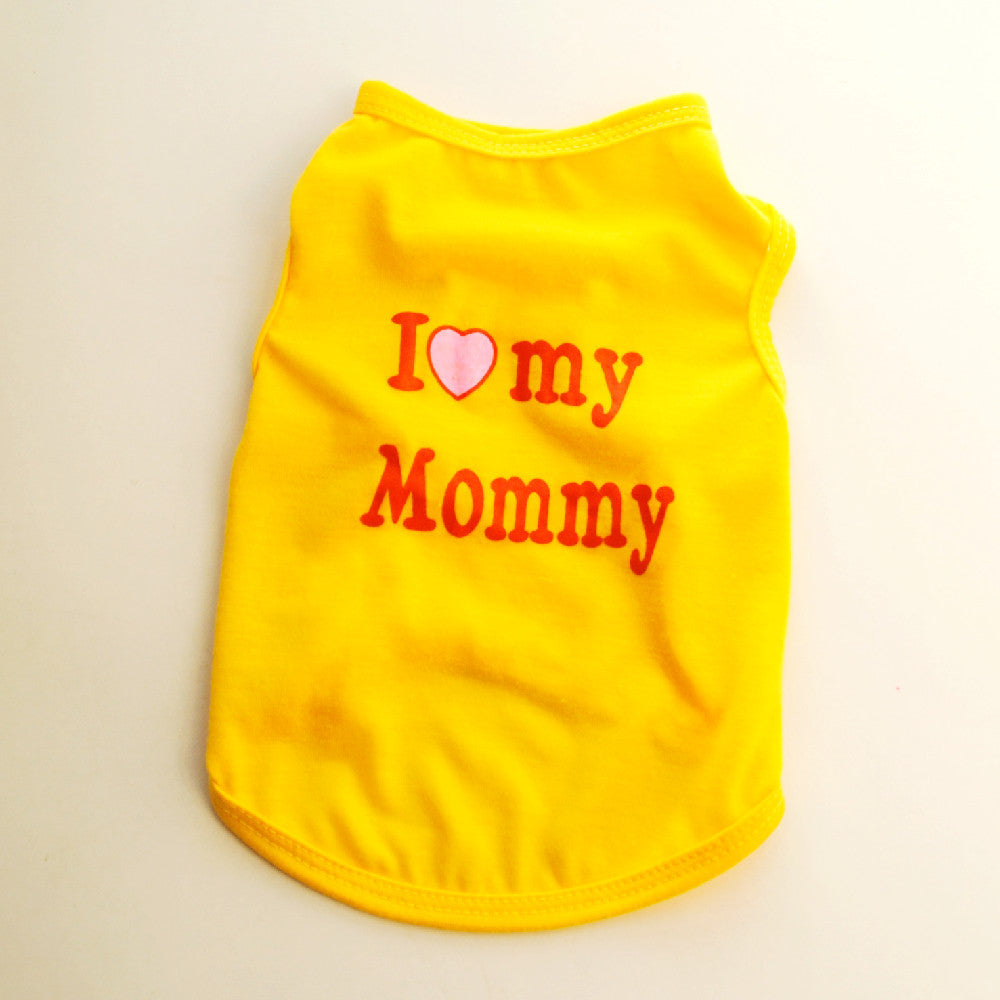 Pet Parent Favs,I Love my Daddy, Love Mommy Shirt for Cats & Dogs
