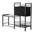 Elevated Feeding Station With Storage Organizer for Dogs Pets Possessions