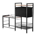 Elevated Feeding Station With Storage Organizer for Dogs Pets Possessions