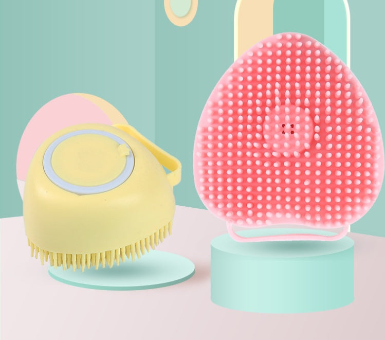 Silicone Soap Dispenser Bath Brush for Cats & Dogs Pets Possessions LLC