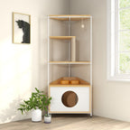 Cat Apartment with Feeding Station and Climbing Platform Pets Possessions