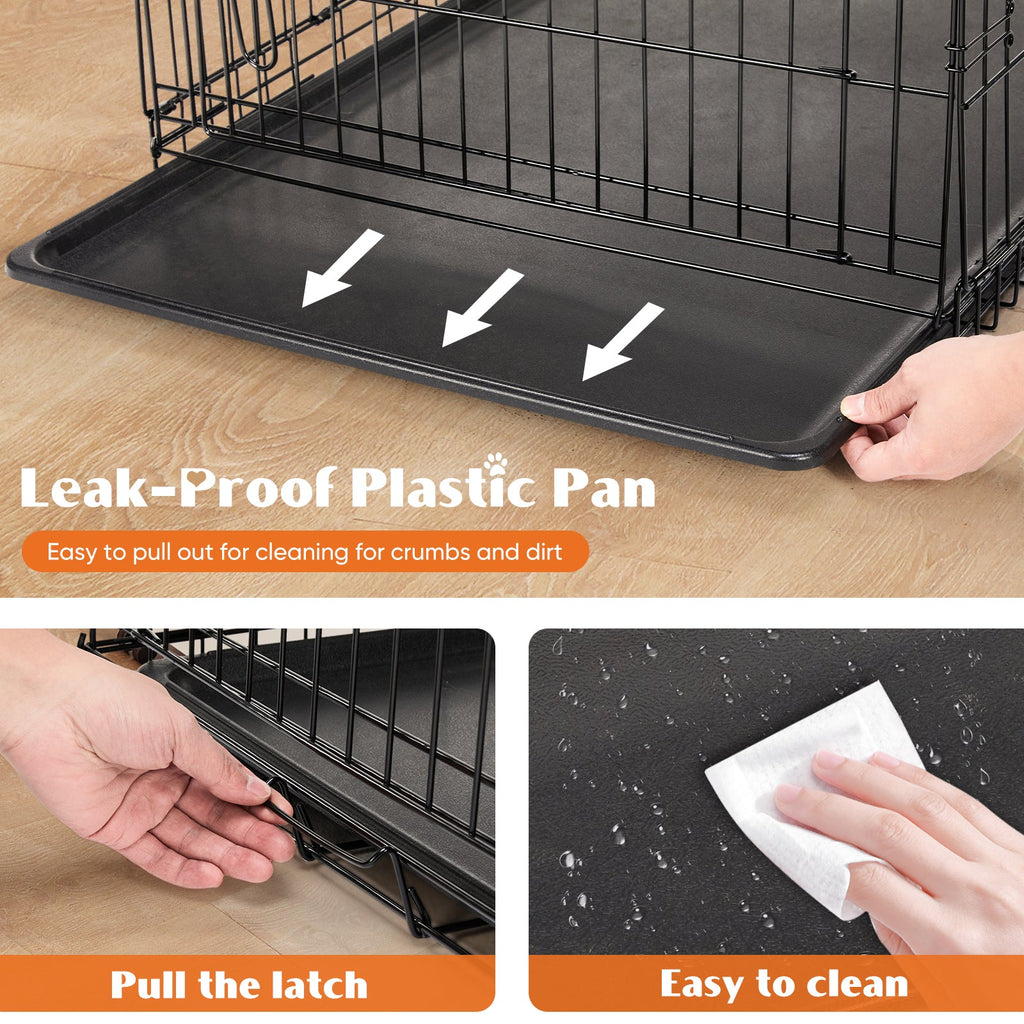 Durable Dog Crate with 2 Doors Pets Possessions LLC