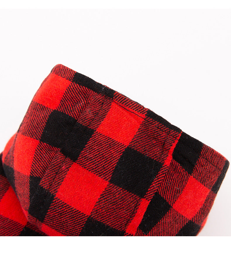 Cozy and Stylish Plaid Hooded Pet Coat – Warm Cotton-Padded Jacket for Cats & Dogs Pets Possessions LLC