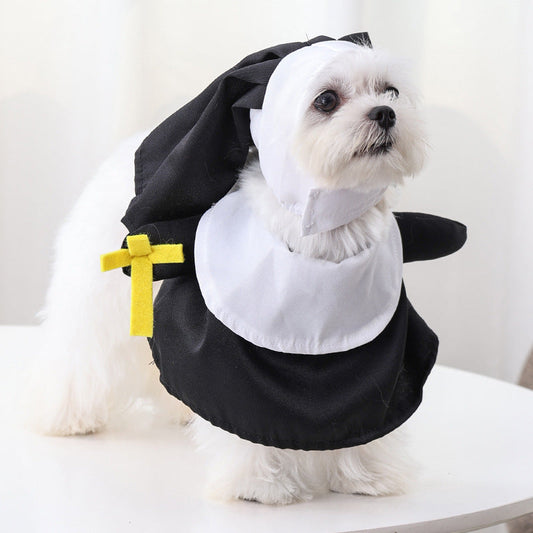 Blessed Paws Nun Costume for Cats & Dogs Pets Possessions LLC