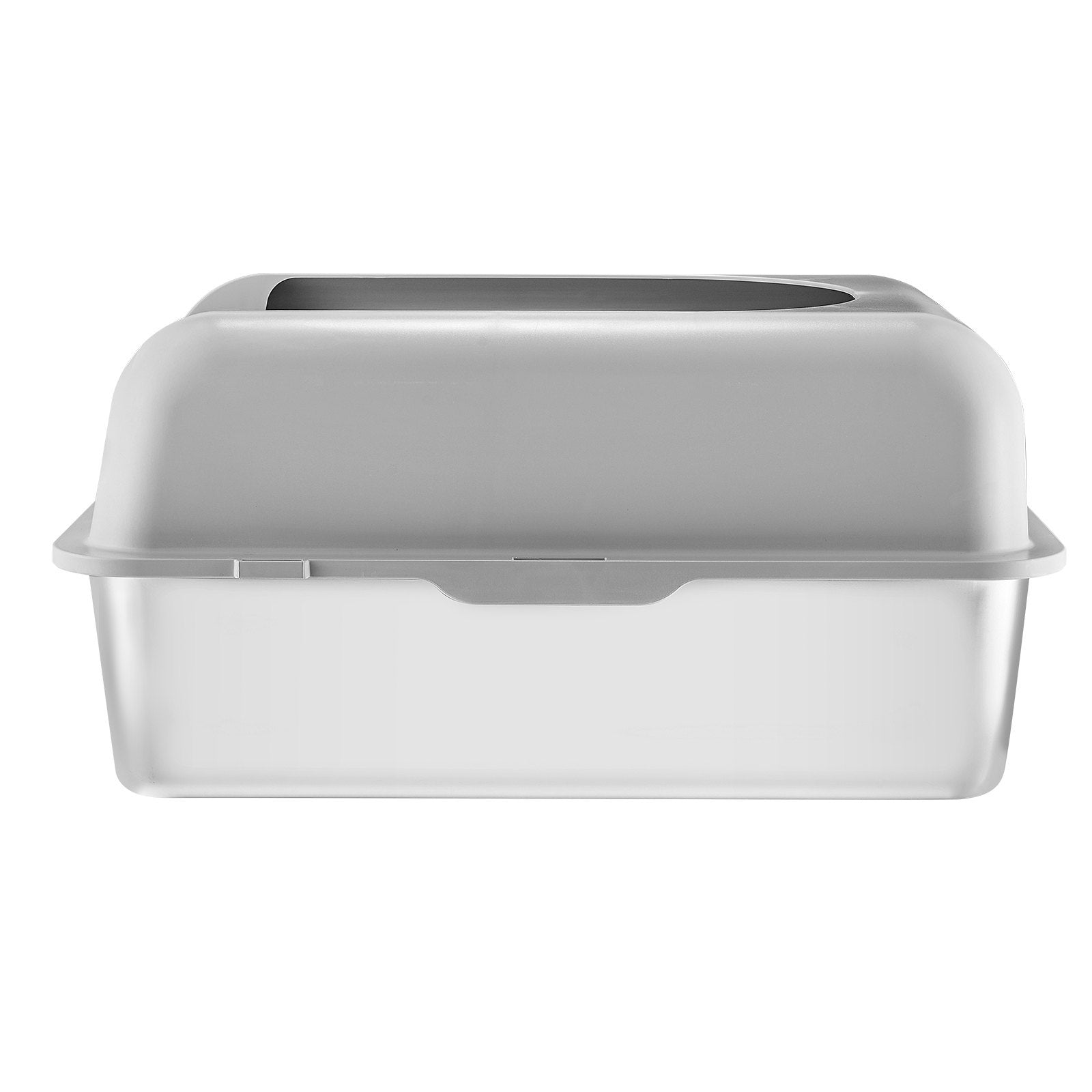 VEVOR 6 In Deep Cat Litter Box Odor-Free Litter Box With Filtering Foot Board Pets Possessions