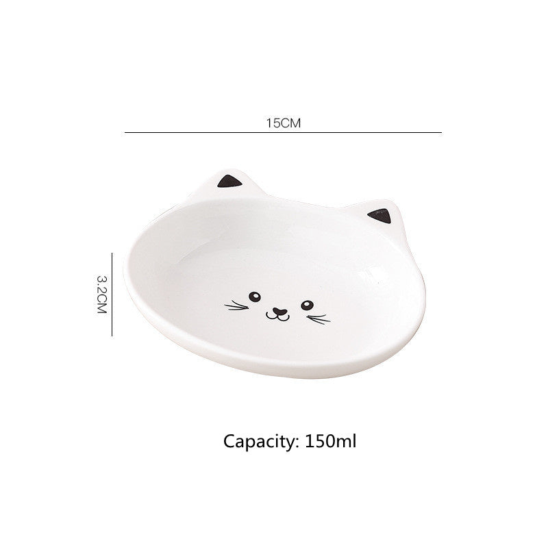 Small Ceramic Cute Feeding Bowl Set for Cats & Small Dogs Pets Possessions