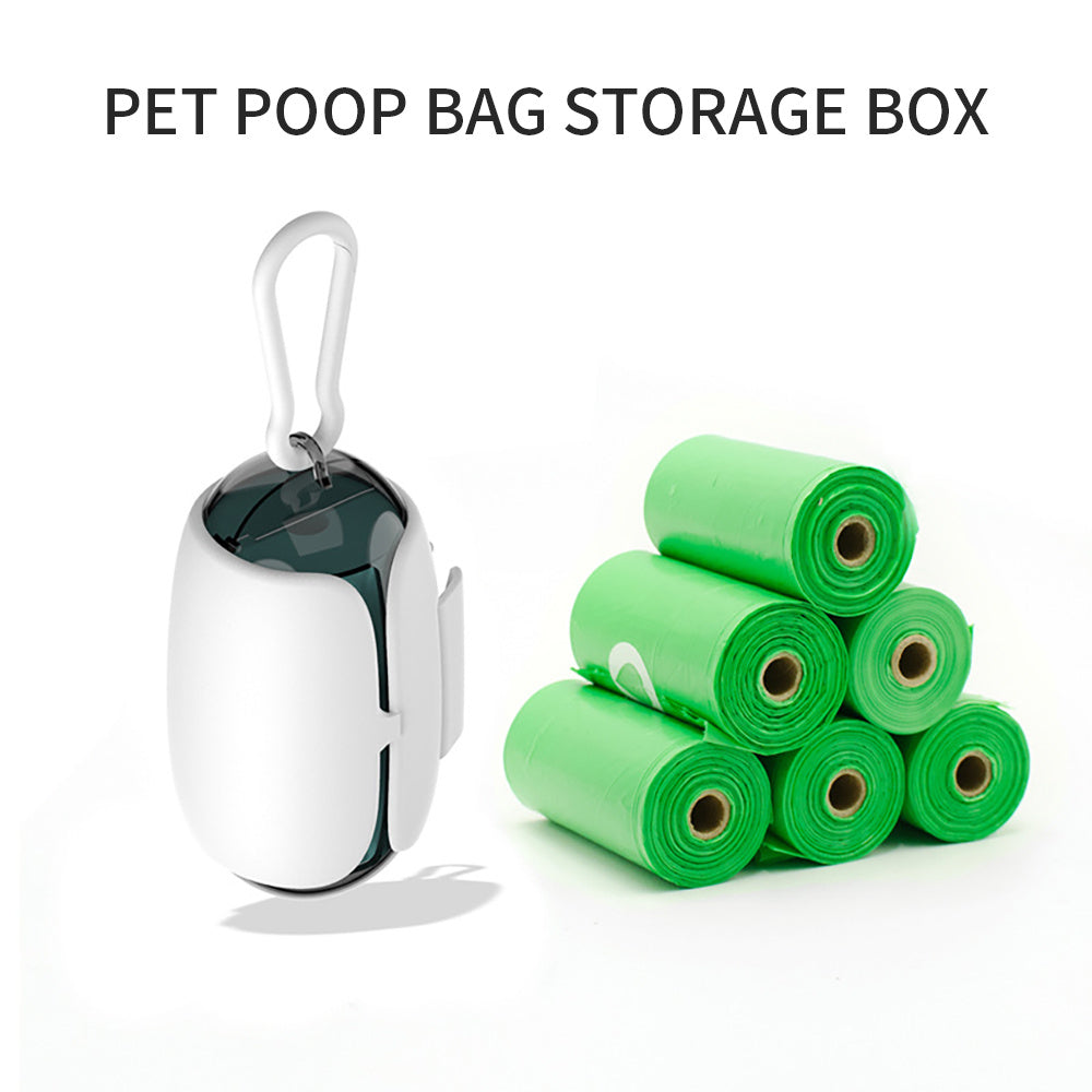 Biodegradable Waste Bag Dispenser Attachable to Leash for Dog Waste Pets Possessions