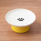 Elevated Vertebrae & Whisker Protective Ceramic Food Bowl for Cats Pets Possessions