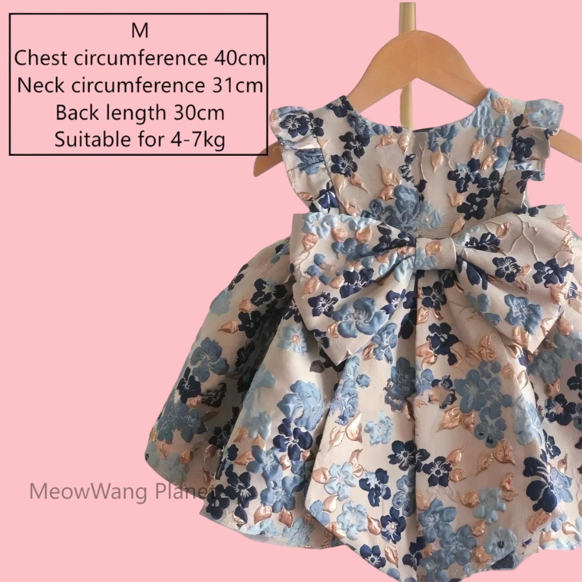Elegant Floral Princess Dress for Cats & Small Dogs Pets Possessions