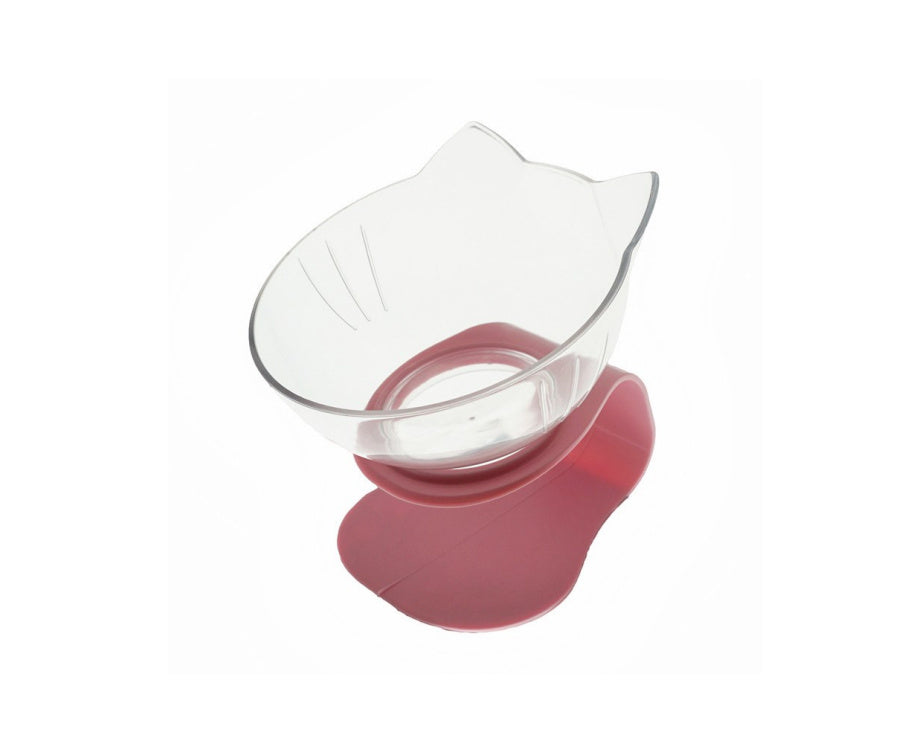 Diagonal Elevated Feeding Bowl Designed to Protect Cervical Vertebra for Cats Pets Possessions
