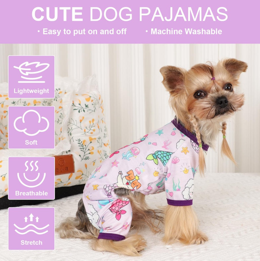Cutesy Mermaid Pajamas for Dogs Suitable for Boys & Girls Pets Possessions